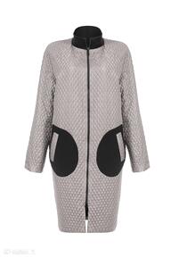 Bien fashion przejściowy nowoczesny płaszcz damski oversize xs