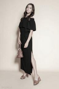 Długa sukienka hiszpanka, suk200 czarna sukienki lanti urban