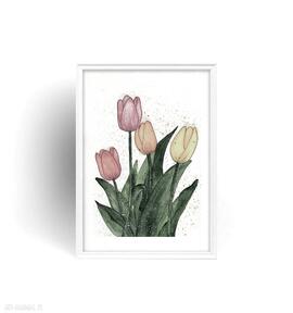 Akwarela, kwiaty - sztuka - tulipan małgorzata domańska
