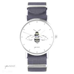 fioletowy, zegarki yenoo zegarek, bransoletka, nato, pszczoła, unikatowy, prezent