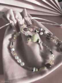 #12 studio trele biżuteria, kolorowy naszyjnik, z kaczką, dziewczęca z kamieniami, kamienie