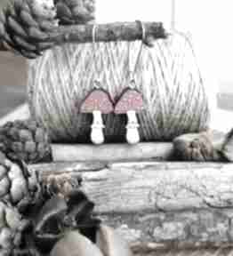 Kolczyki muchomory homemade by n wiszace - recznie malowane, sklejka brzozowa, bizuteria