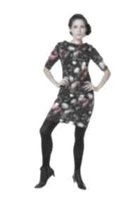 Sukienka w piękne kwiaty bawełna dutch roses kostium de la fotta, polska marka, designerska