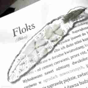 pióro z floksem wrzosowisko zakładka, floks, kwiaty, książki, prezent