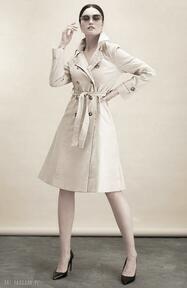 Klasyczny bawełniany trencz płaszcze kasia miciak design, bawełna, uniwersalny, kobieta