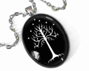 Drzewo gondoru - owalny medalion z łańcuszkiem naszyjniki eggin egg, władca