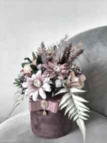 bordo dekoracje delphinium flowerbox, jesienny, stroik z dynią