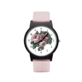 Zegarek z silikonowym paskiem róża zegarki ludowelove kwiatowy