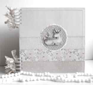 Album z sarenką 25x25cm scrapbooking albumy zuziucha, chrzest, prezent, chrzciny