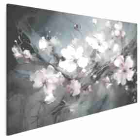 Obraz na płótnie - różowe kwiaty abstrakcja dynamiczny 120x80 cm 111701 vaku dsgn, kwiecista