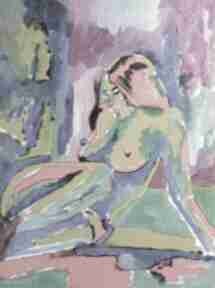 Obraz do akt naga kobieta carmenlotsu salonu, obrazy na zamówienie, malarstwo ekspresjonizmu