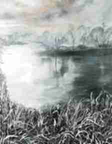 A golden pond 2 ewa mościszko krajobraz, obraz woda, pejzaż, natura