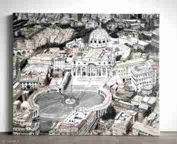 Krystyna mosciszko obraz watykan, miasto, pejzaż, włochy, krajobraz, architektura