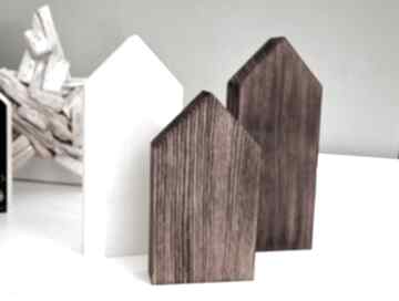 3 x wooden love domki, domek, drewniane, drewna, dekoracje, skandynawskie