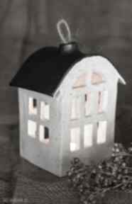 grafitowy dach 20 cm dom agosz ceramiczny, domek, oświetlenie, ceramika, lampion