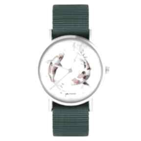 Zegarek - karpie koi morski, nylonowy zegarki yenoo zegarek