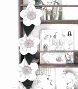 Girlanda kwiaty dekoracja pokoik dziecka kuferek malucha - scandi - ozdoba, zawieszka