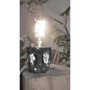 Lampka 'agat' #006 dom katarzyna staryk ceramiczna, minerały, kamienie szlachetne, oprawa