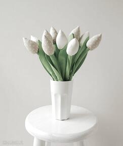 Bawełniane tulipany dekoracje jobuko, kwiaty, z materiału, mama, prezent