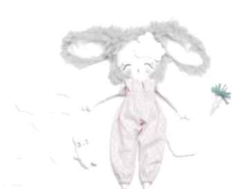 Lalka króliczka z maleństwem madika design królik, eko, urodziny, skandi