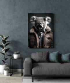 Portret hipsterskiego koali - wydruk na płótnie 50x70 cm B2 justyna jaszke, miś
