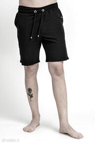 Krótkie spodenki męskie "easy" czarne spodnie trzy foru, sportowe, dresowe