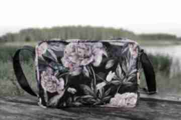 Single bag na ramię torebki niezwykle elegancka, nowoczesna, piwonie, peonie, kwiaty