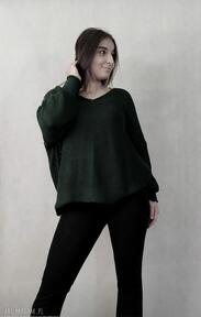 Luźny sweter swetry hermina oversize, szeroki, ręczna robota, casual, basic styl