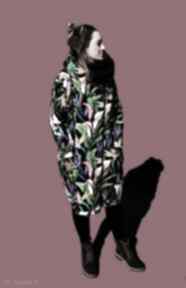 Długa bluza oversize w egzotyczne kwiaty kalia xs bluzy agagu
