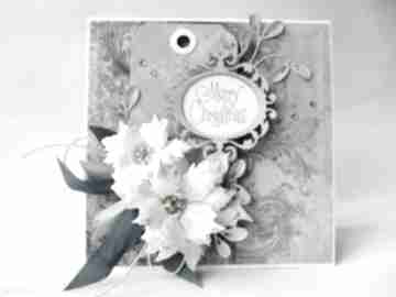 Z odrobiną srebra scrapbooking kartki marbella bożonarodzeniowa, życzenia