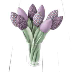 ciemno fioletowy bawełniany dekoracje myk studio kwiaty, bukiet, tulipany, z materiału