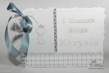 Album komunijny imienny scrapbooking albumy qachna albumkomunijny