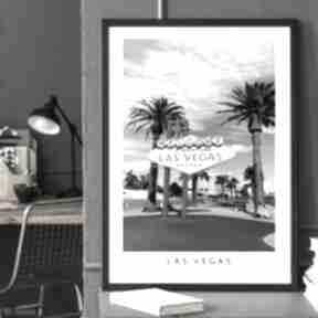 Czarno biały architektura, plakaty do salonu: miasto - las vegas usa plakat ameryka
