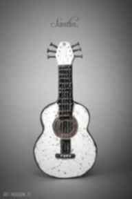 Ceramiczna gitara klasyczna antonio 1 ceramika santin dekoracja, wnętrze, metal, unikatowa