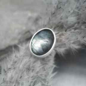 Labradoryt pierścionek "belemir" branicka art srebrny, z regulacją, kamieniem, otwarta obrączka