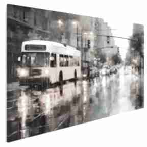 Obraz na płótnie - miasto ulica światła miast 120x80 cm 108401 vaku dsgn z miastem, obrazie