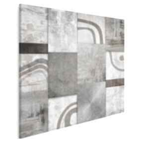 Obraz na płótnie - abstrakcja mozaika brąz w kwadracie 80x80 cm 13904 vaku dsgn nowoczesny