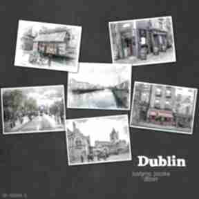 Dublin w akwareli - zestaw 6 grafik rozmiarze 13x18 cm justyna jaszke, pocztówka