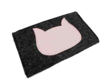 Wallet with red cat aneta pruchnik portwel, filc, kot