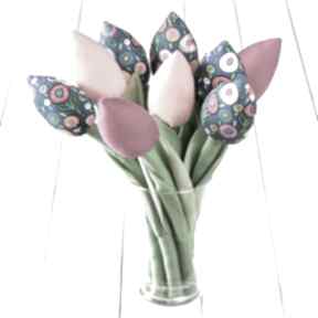 kolorowy dekoracje myk studio bukiet, tulipany, prezent, z materiału, bawełniane
