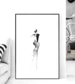 Obraz 50x70 cm wykonany ręcznie 3582429 art krystyna siwek do salonu, grafika czarno biała