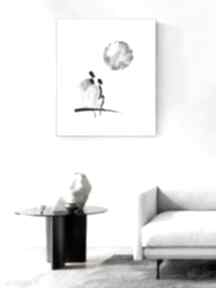 Grafika 40x50 cm wykonana ręcznie 3527458 plakaty art krystyna siwek obraz do salonu, czarno