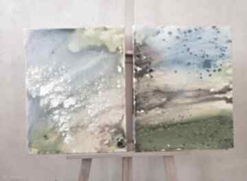 Kompozycja 2 prac - umbra ewa mościszko obraz krajobraz, woda, widok - pejzaż