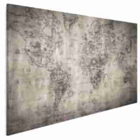 Obraz na płótnie - mapa stara 120x80 cm 13701 vaku dsgn, kontynenty - państwa, geografia