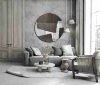 Okrągły - maloan teksturowana dekoracja art and texture do salonu, nowoczesny, ręcznie malowany