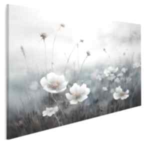 Obraz na płótnie - łąka kwiaty oniryczny 120x80 cm 103601 vaku dsgn, białe, z kwietna, motywy
