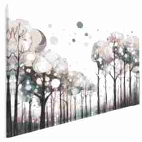 Obraz na płótnie - korony drzew koła 120x80 cm 109401 vaku dsgn drzewa, kolorowe las