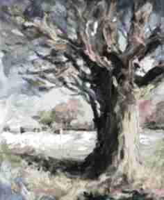 "ciepły koniec lata" obraz na płótnie 40x30, impresjonizm adriana laube art akrylowy, letni