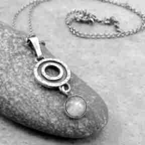 Surowy. Antyczny - grecki - drobny - koła: kamień księżycowy wisiorki amade