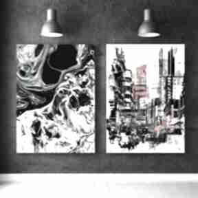 Zestaw 2 plakatów #7 61x91 cm hogstudio plakat, obraz, grafika, abstrakcja